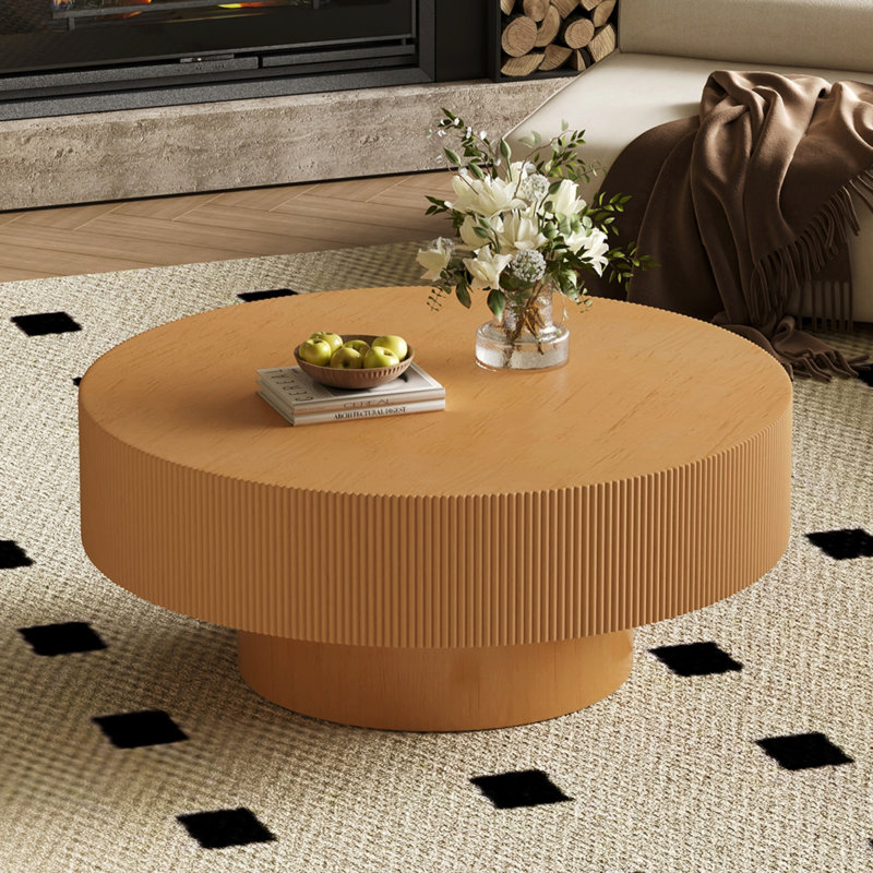 Table basse moderne à piédestal moderne, Naturel