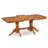 Napoleon Table - a Rectangle Wooden Table Top with Butterfly Leaf & Double Pedestal Base, Saddle Brown