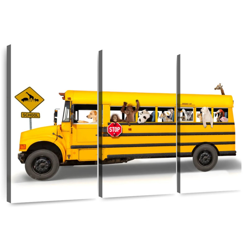 School Bus, 36" H x 57" W
