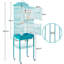 159cm Iron Pointed Top Floor Bird Cage with Wheels-624306291