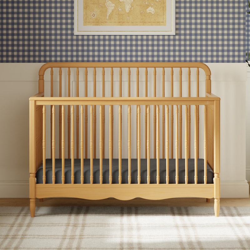 Liberty 4-in-1 Convertible Spindle Crib, Honey