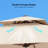 156'' x 120'' Rectangular Cantilever Umbrella with wheeled Base-1223525636