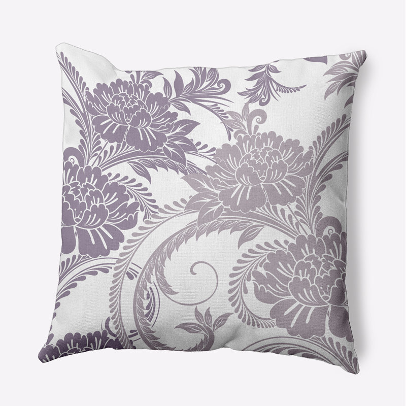 Housse et insert de coussin décoratif carré en polyester pour l'intérieur et l'extérieur, 18 po x 18 po, Mauve
