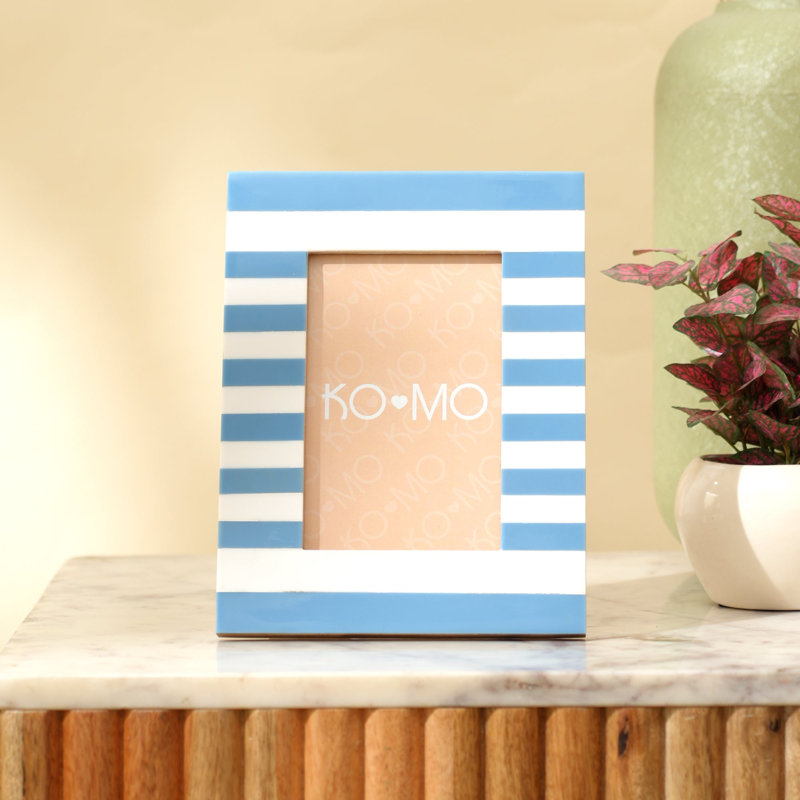 Picture Frame, Teal/White