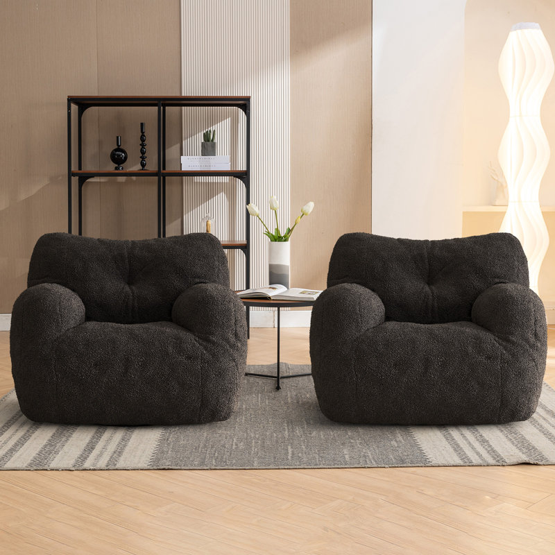 Fauteuil à billes Compression, Ourson gris foncé