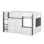 Lit mezzanine double avec maisonnette et rangement-1945068603