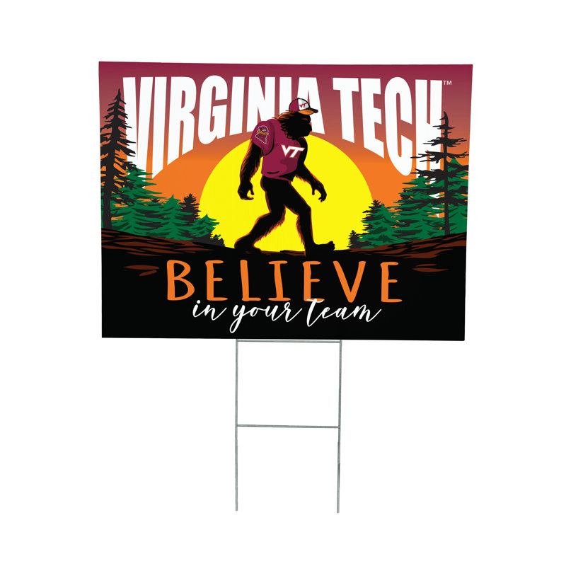 Virginia Tech Yard Sign, Bigfoot