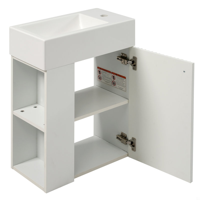 Meuble-lavabo flottant 18,5 po avec lavabo en résine