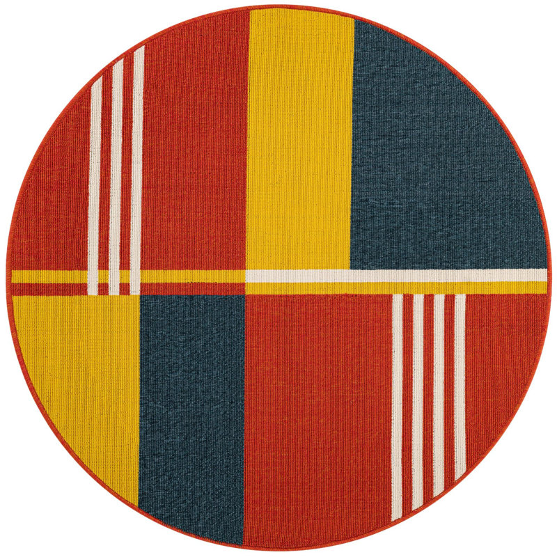  Outdoor Modern Rug, Runner 2'7" x 10'