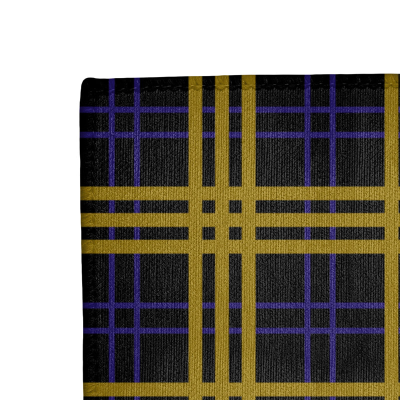 Tapis noir à carreaux, Rectangle 4 pi x 6 pi