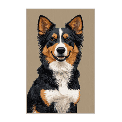  Washable Australian Kelpie Dogs Area Rug