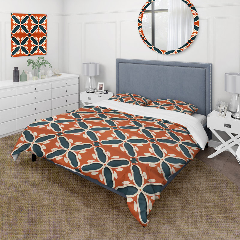 Ensemble de housse de couette Terra Cotta, Housse de couette simple + 1 taie décorative stan