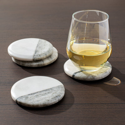 Two Tone Marble Round Coasters