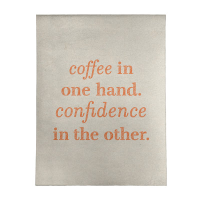 Tapis en poly-chenille à café manuscrit & quote