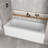Streamline 66 in. x 32 in. Acrylic Left-Hand Drain Alcove Bathtub in Glossy White With External Drain-101700381