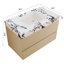 Meuble-lavabo flottant moderne 29,9 po avec comptoir en faux marbre et lavabo encastré en céramique, fixé au mur pour les petites salles de bain et les appartements-1087042488-1087042491