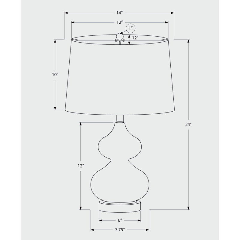 Lighting, 24 po, verre, ivoire / abat-jour crème, contemporain, Bleu