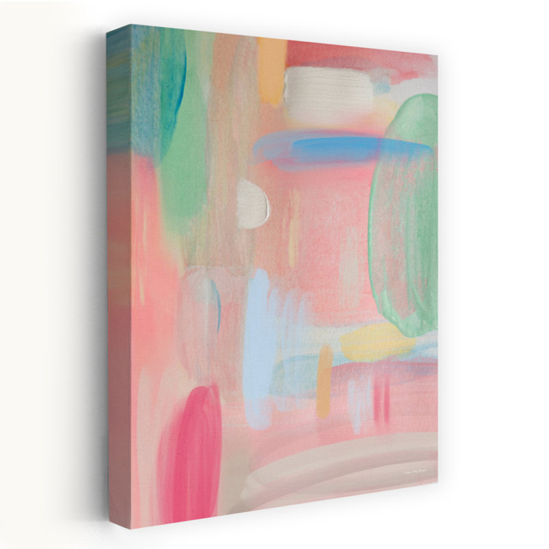 Symphonie abstraite - peinture pastel contemporaine, coups de pinceau, art abstrait moderne, H 60 po x l 40 po