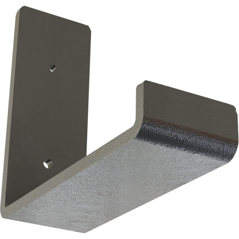 Support de tablette en acier, Gris martelé, H 5 po x l 2 po x P 6 po
