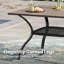 Table de salle à manger carrée extérieure de 96 cm (37,8 po) pour 4 personnes-67255579