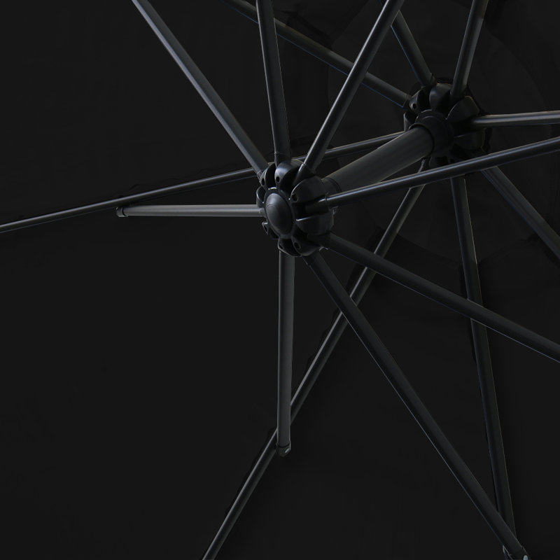 Poe 3m Cantilever Banana Parasol, Black