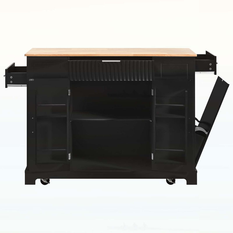 Versatile Kitchen Island with Exceptional Functionality and Stylish Flair, Gray Blue