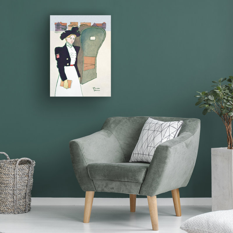 Œuvre sur toile, bolologiste Edward Penfield, H 19 po x l 14 po