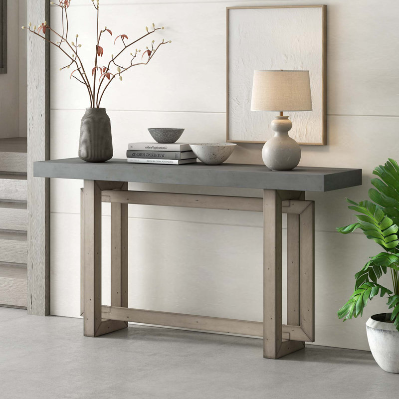 Console 59 "en bois massif, Tan, Grey Duplicate