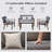 Aluminum Patio Furniture Set, 4-Piece Modern Conversation Set With Cotton Padding Backrests And Seats Outdoor Sectional Metal Sofa Set With 5.5 Inch Cushion And Coffee Table For Balcony Garden