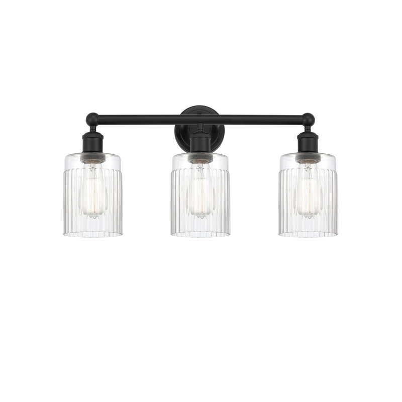 Éclairage pour meuble-lavabo à intensité variable 3 lumières Kamena, Noir mat, Clair