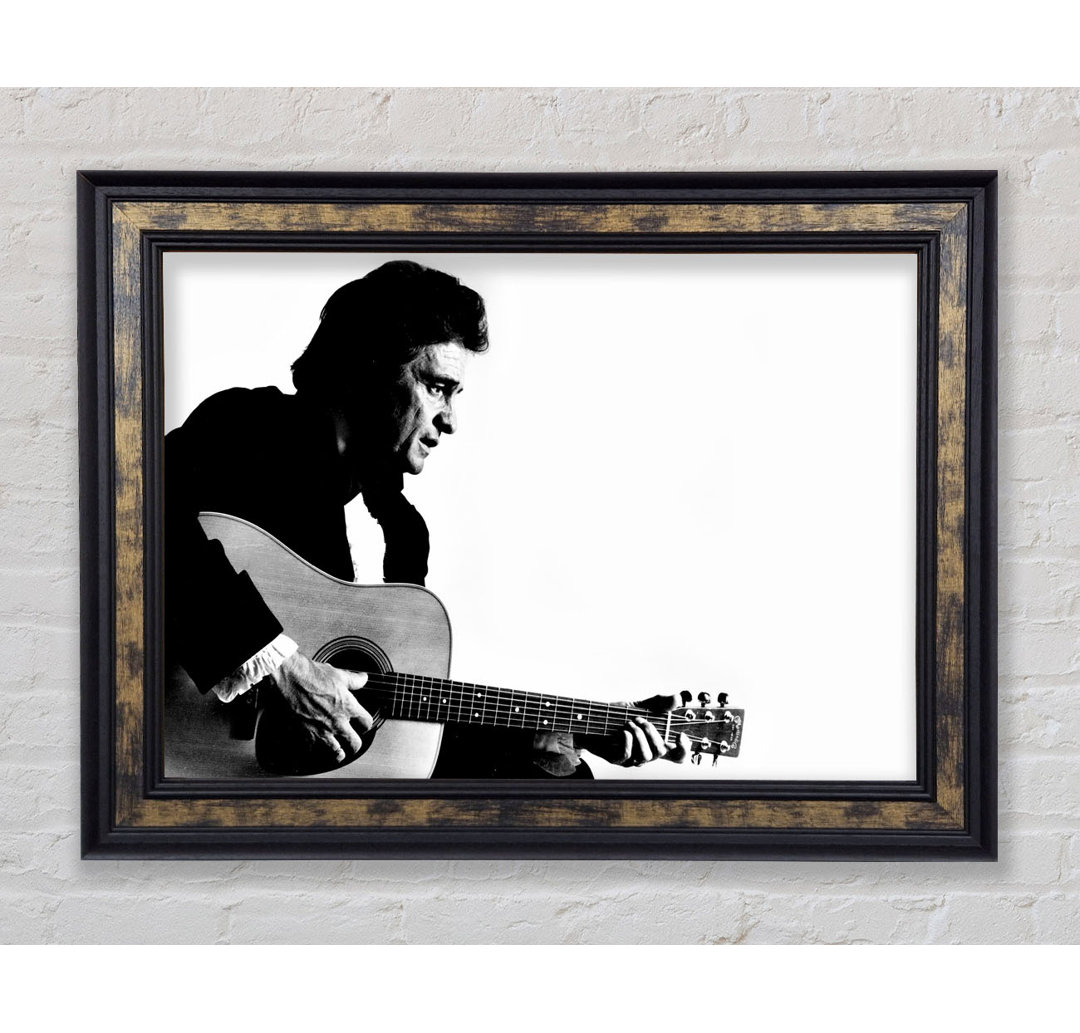 Johnny Cash Guitar Man - Bilderrahmen Kunstdrucke