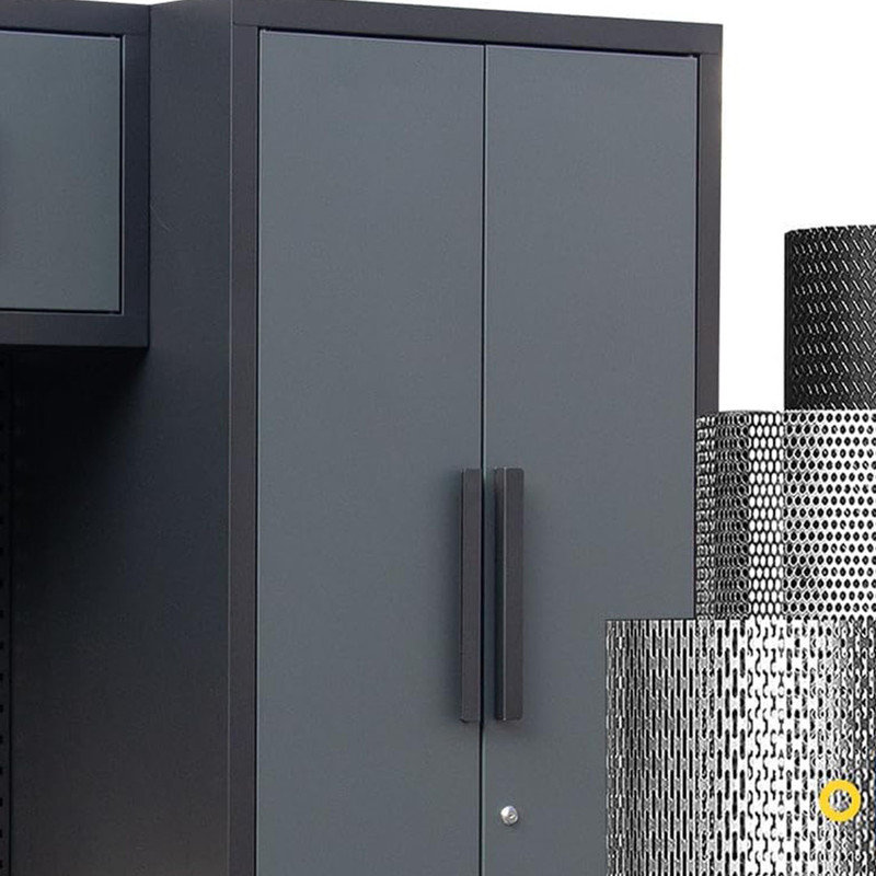 Garage Storage Cabinet, Workshop Set Garage Cabinets and Storage System with Corner Cabinet, Pegboard for Garage Tool Organization