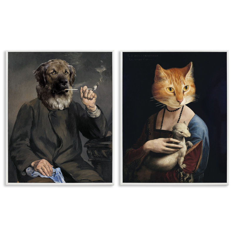  "Peinture historique", ensemble de 2 giclées par Alicia Longley, H 30 po x l 24 po