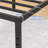 Ebern 14" Black Metal Platform Bedframe, No Box Spring Needed-395778781-358194522