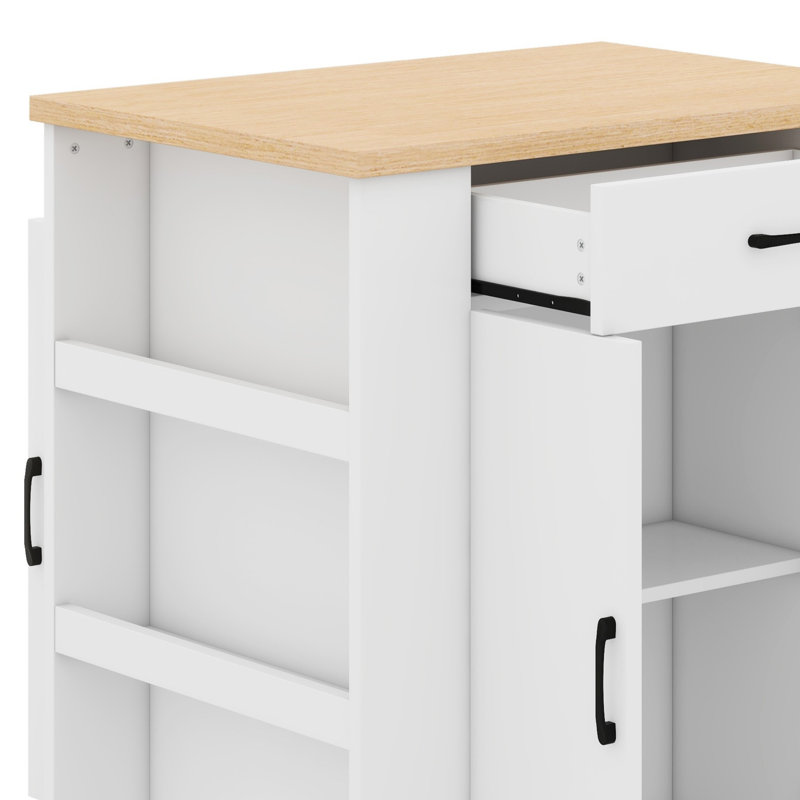 Versatile Extendable Island Console With Storage And Multi-Scene Leisure & Dining Space