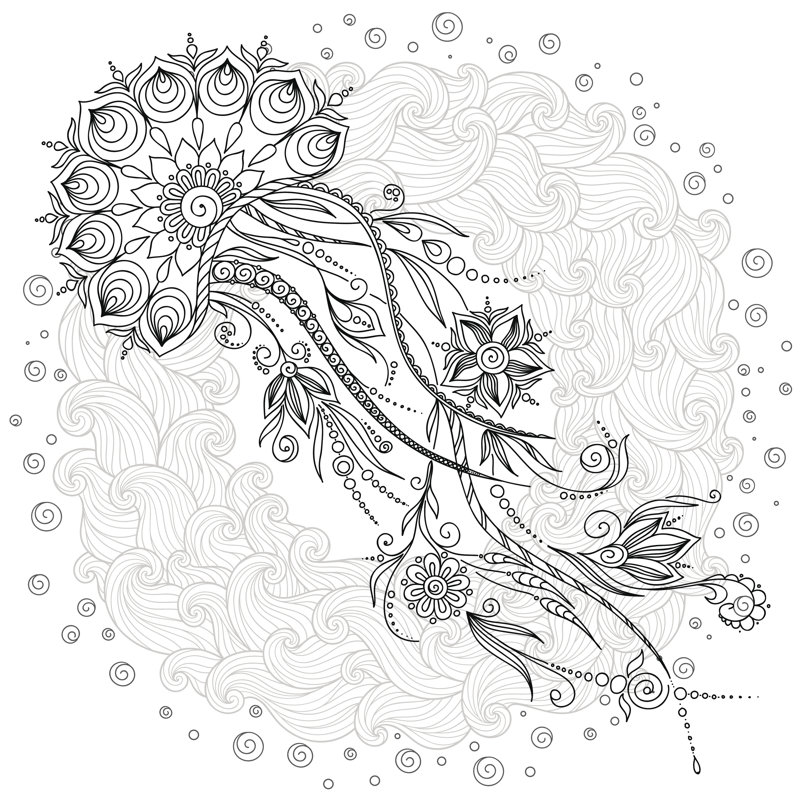 Hirschman Pattern For Colouring Book by Vladimir_karpenyuk - Wrapped Canvas Print, 30cm H x 30cm W x 3.8cm D