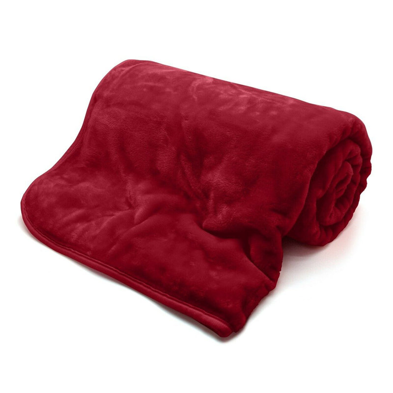 Lyle Plain Weave / Muslin Throw Blanket, 127cm W x 152cm L, Red