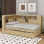 Lit de jour simple avec tablettes, USB et lit gigogne-1105950002