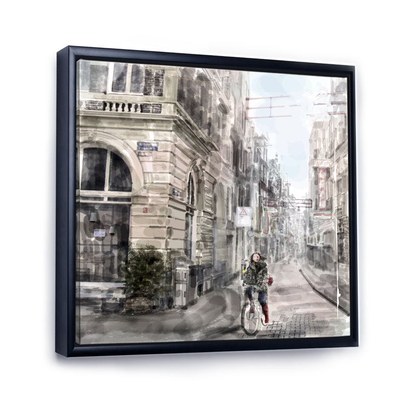 Impression sur toile City, H 30 po x l 30 po x P 1 po, Cadre flottant noir