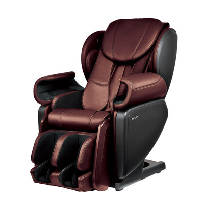 Faux Leather Heated Massage Chair with Ottoman