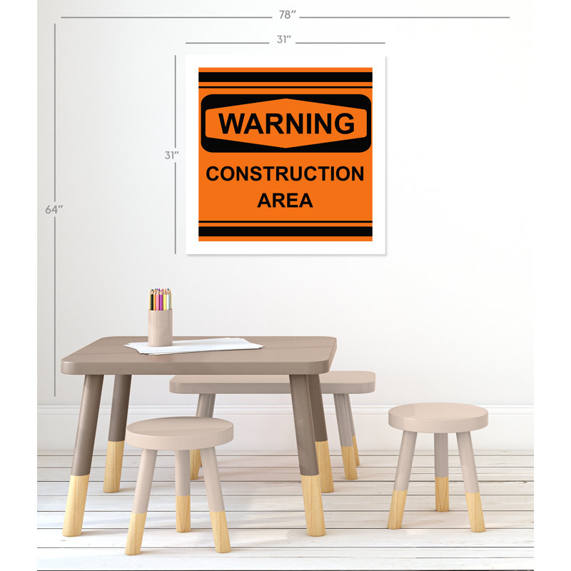 Warning 2 Paper Print, Paper, 31" H x 31" W x 1" D