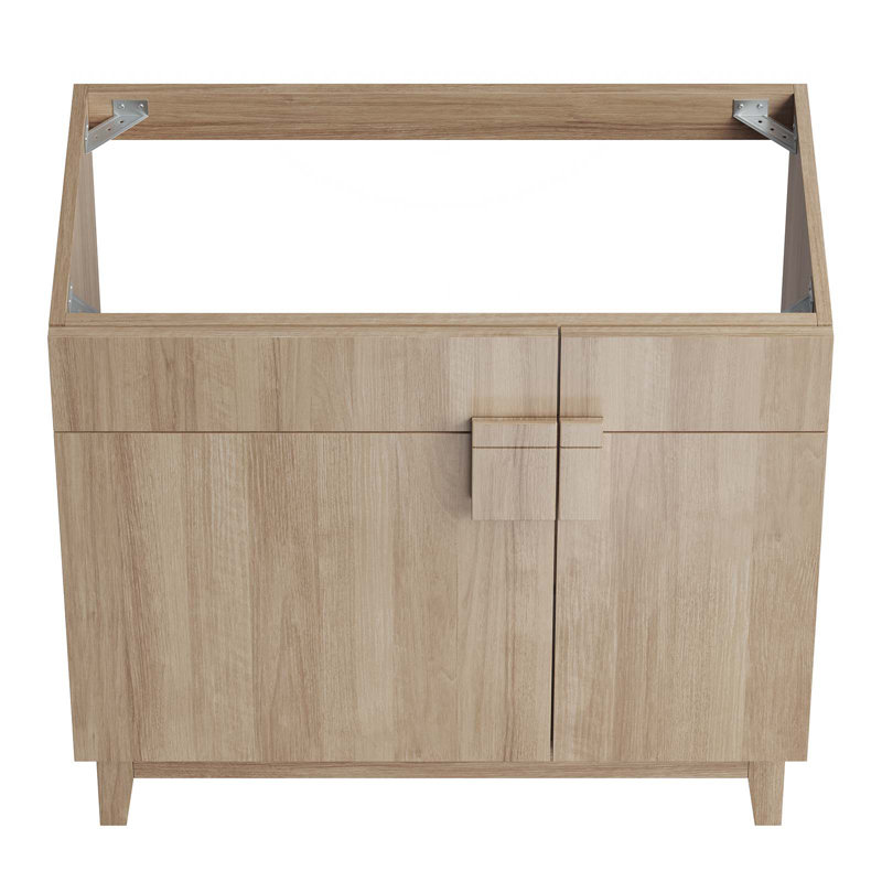 Miles 36" Oak Particleboard Bathroom Vanity Cabinet