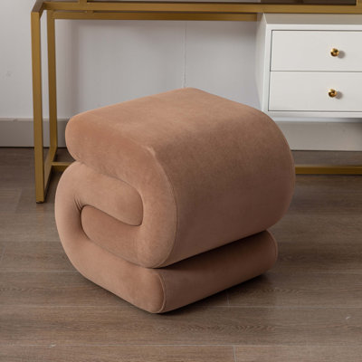 Tabouret de maquillage en forme de S