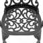 Chaise de patio en fonte d'aluminium 2 pièces avec structure noire et coussins beiges-580623162