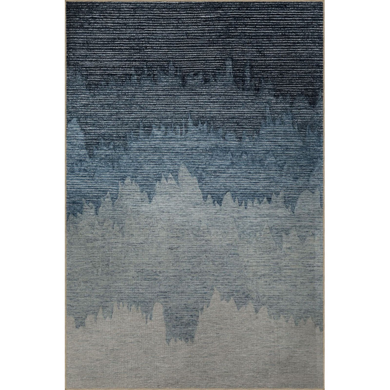 Tapis décoratif moderne beige à motif abstrait et lavable à la machine, Rectangle 3 pi 3 po x 4 pi 11 po