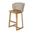 Ensemble de 4 tabourets de bar d'extérieur en bois d'acacia