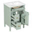 Meuble-lavabo sur pied 24 po avec lavabo, vert-121083620
