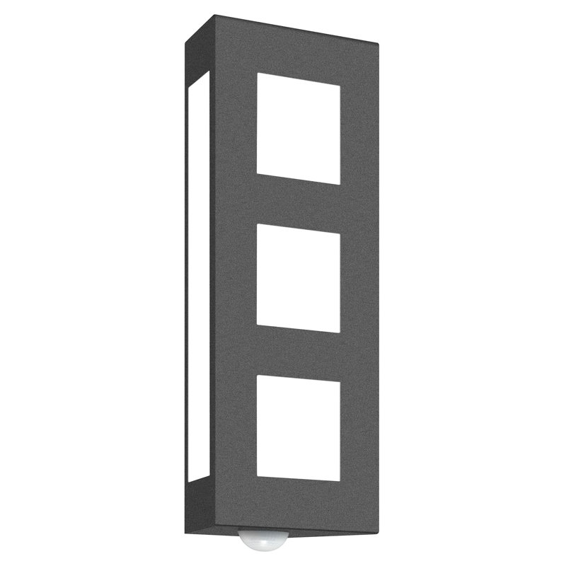 Aqua Trilo 2 Wall Light, Powder-coated anthracite, Motion Sensor