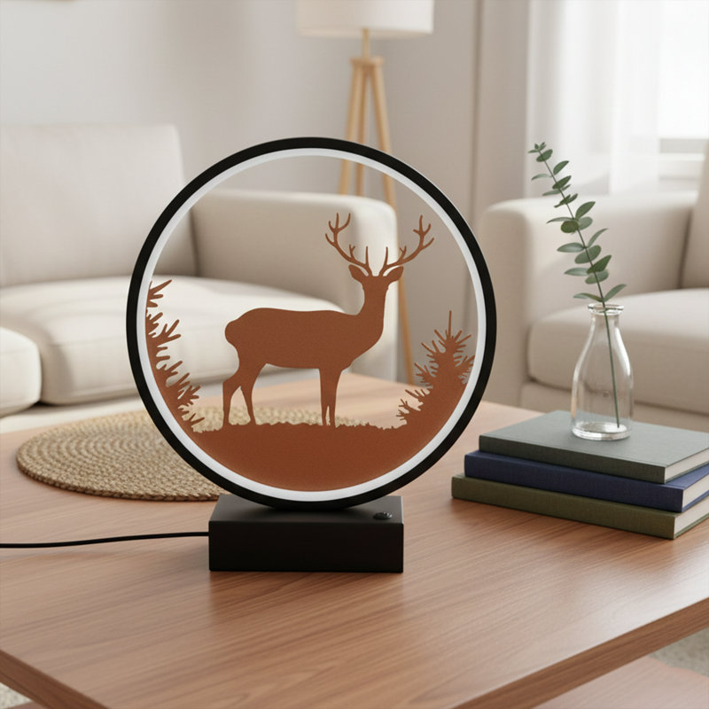 Lampe de table à DEL Selene Silhouette, Encre