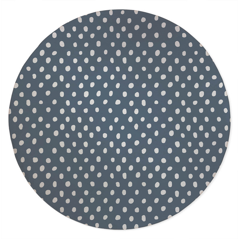 Dot Lyfe Non-Slip Outdoor Rug, Round 5'